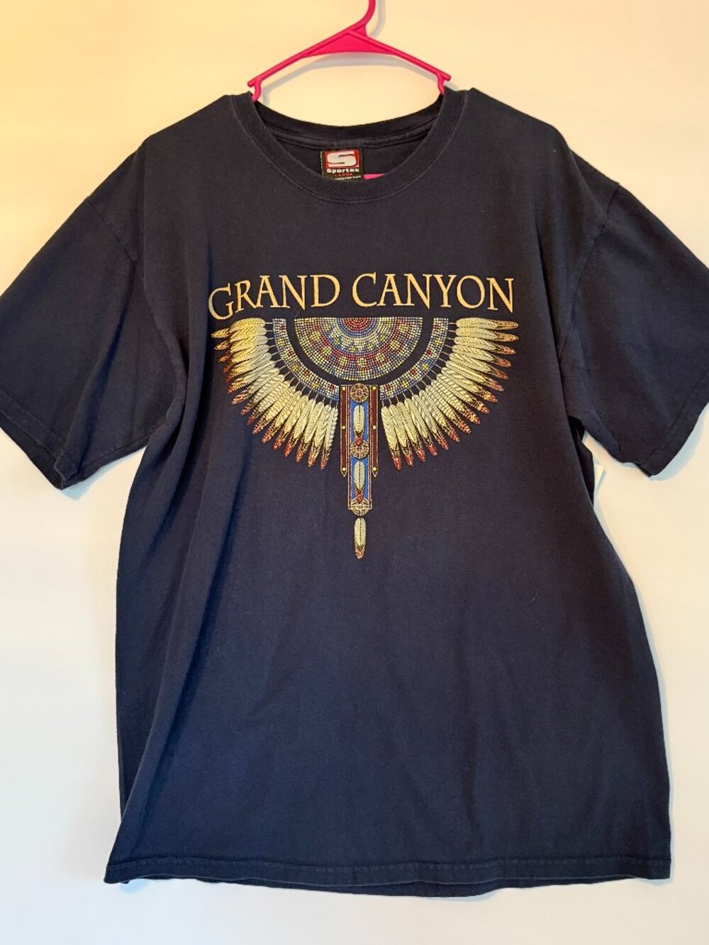 Sportex Grand Canyon Graphic T-Shirt Men's Large Black 100% Cotton Made in USA